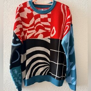 URBAN OUTFITTERS Men’s Patchwork Geometric Patterns Sweaters Size Medium